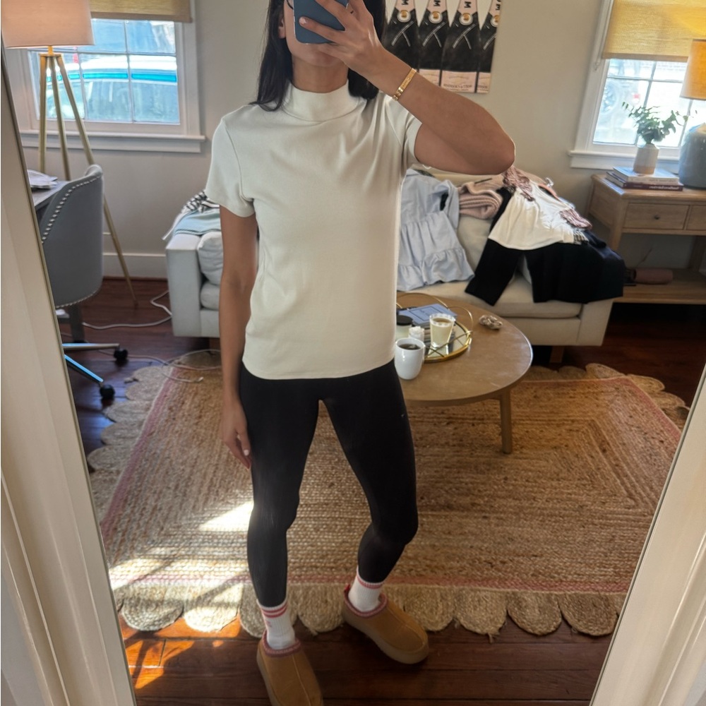 Agolde mockneck knit top